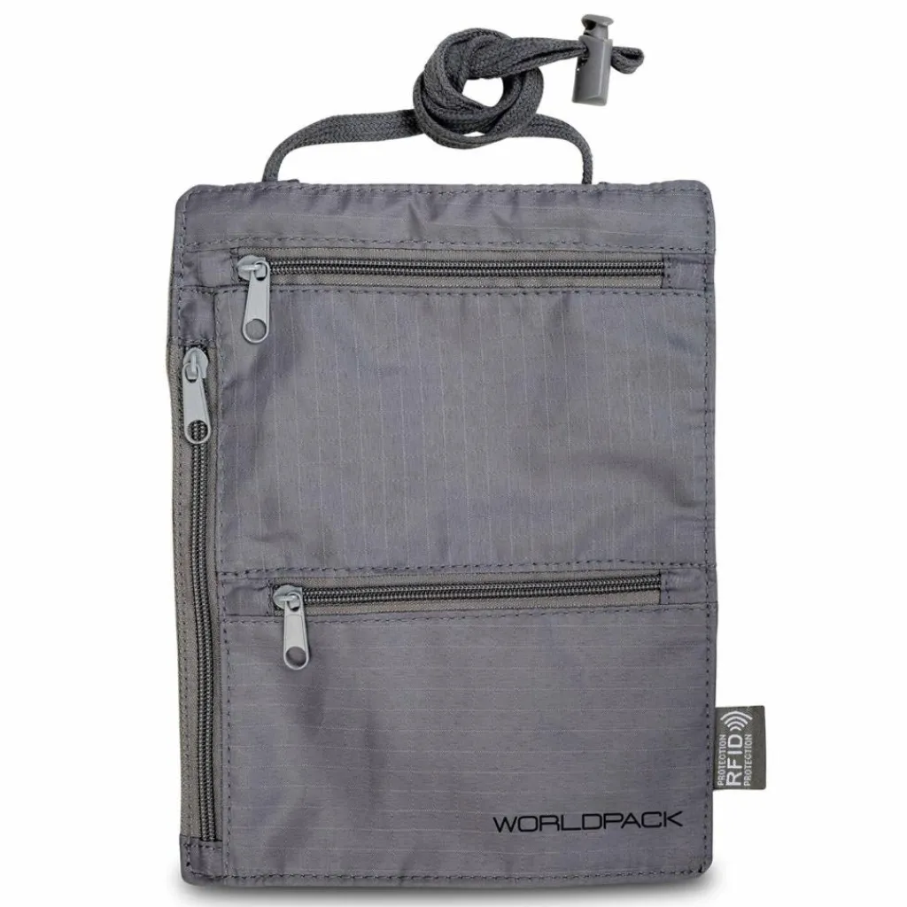 Worldpack Brustbeutel<Brustbeutel RFID Schutz 15 cm hellgrau