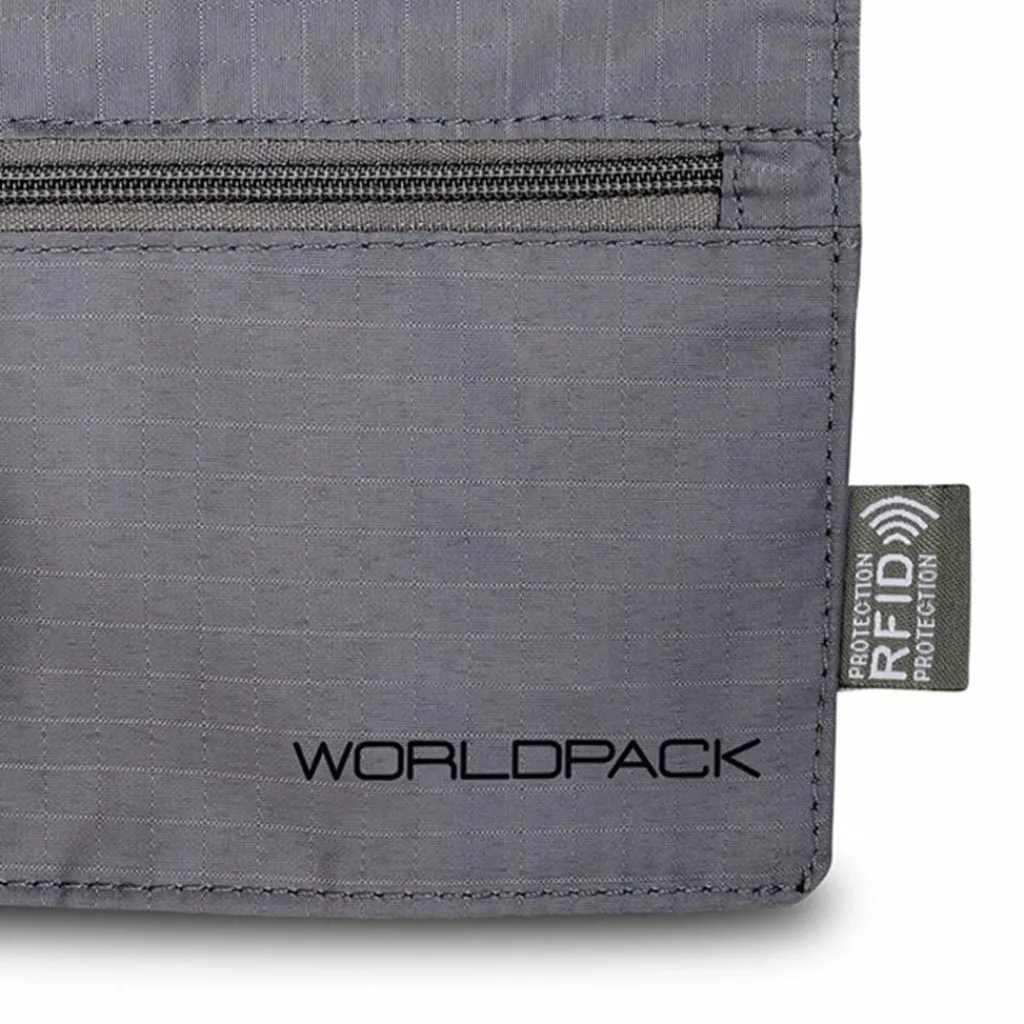 Worldpack Brustbeutel<Brustbeutel RFID Schutz 15 cm hellgrau