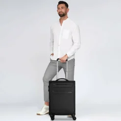 Worldpack Weichgepäck Kabinengepäck|4-Rollen Kabinentrolleys<Chicago 4 Rollen Kabinentrolley S 55 cm black