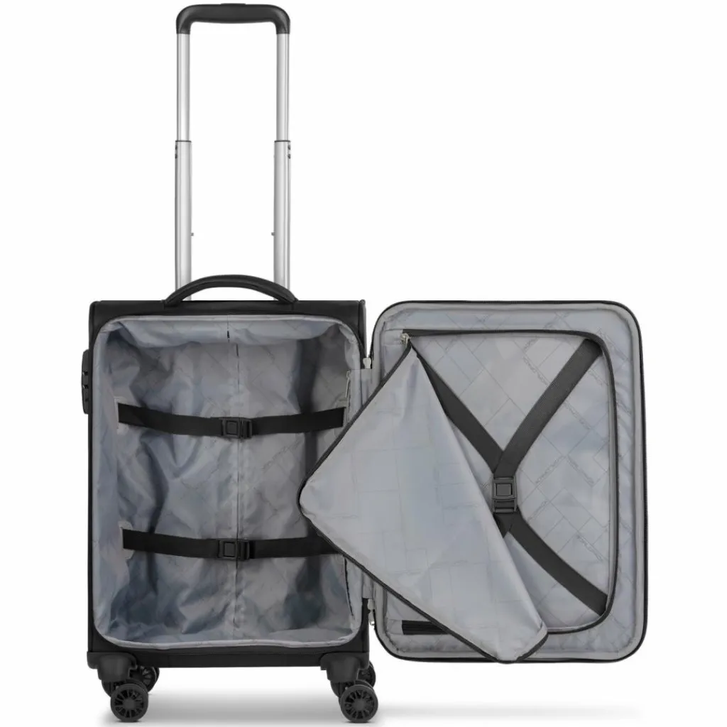 Worldpack Weichgepäck Kabinengepäck|4-Rollen Kabinentrolleys<Chicago 4 Rollen Kabinentrolley S 55 cm black