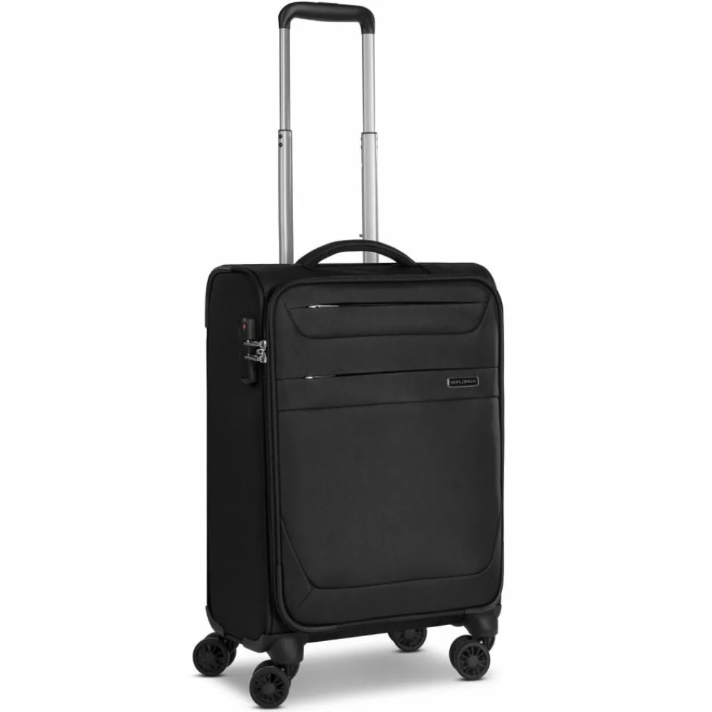 Worldpack Weichgepäck Kabinengepäck|4-Rollen Kabinentrolleys<Chicago 4 Rollen Kabinentrolley S 55 cm black
