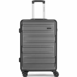 Worldpack Hartgepäck|4-Rollen Koffer<New York 2.0 4 Rollen Trolley M 67 cm black-metallic