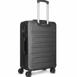Worldpack Hartgepäck|4-Rollen Koffer<New York 2.0 4 Rollen Trolley M 67 cm black-metallic