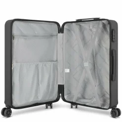 Worldpack Hartgepäck|4-Rollen Koffer<New York 2.0 4 Rollen Trolley M 67 cm black-metallic