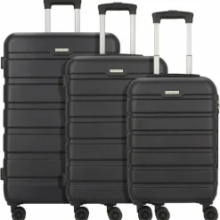 Sale Worldpack Phoenix 4 Rollen Kofferset 3-teilig schwarz