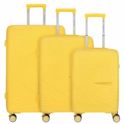 Worldpack Koffersets Als Hartgepäck|Koffersets 3-Teilig<Vegas 4 Rollen Kofferset 3-teilig sonnengelb