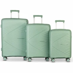 Clearance Worldpack Vegas 4 Rollen Kofferset 3-teilig graugrün