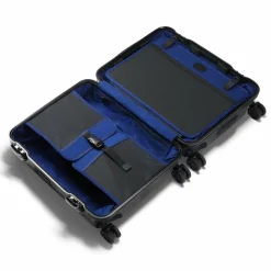 New Zero Halliburton Pursuit Aluminium 4-Rollen Kabinentrolley 56 cm black