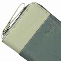 Zwei Damengeldbörsen Querformat<Eva Geldbörse 20 cm eucalyptus