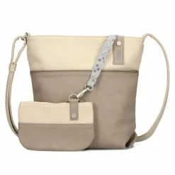 Zwei Umhängetaschen<Jana Umhängetasche 29 cm nubuk cappuccino